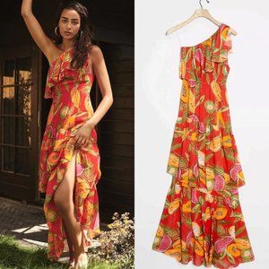 Anthropologie Farm Rio Papayas Maxi Dress